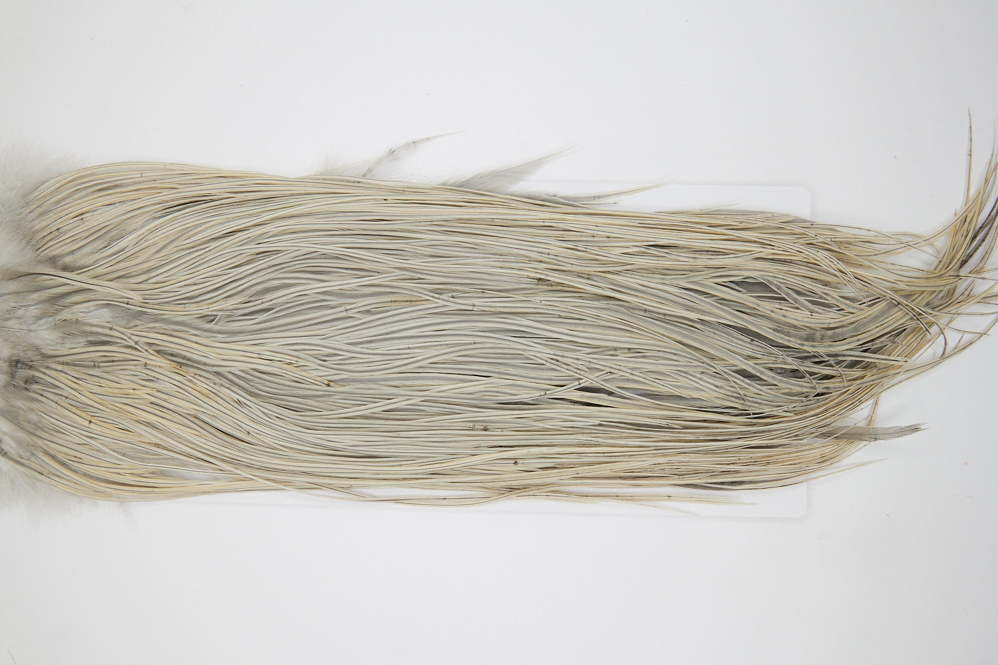 10877 Hebert Dry Fly Hackle Bronze Grade Rooster Saddle Light Grey Dun Ties Size 12-14