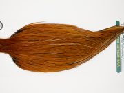 10885 Hebert Dry Fly Hackle Silver Grade Rooster Cape Medium Brown Ties Size 10-26