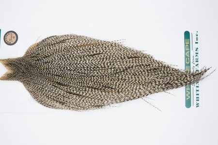 10896 Hebert Dry Fly Hackle Bronze Grade Rooster Cape Dun Grizzly Ties Size 10-20