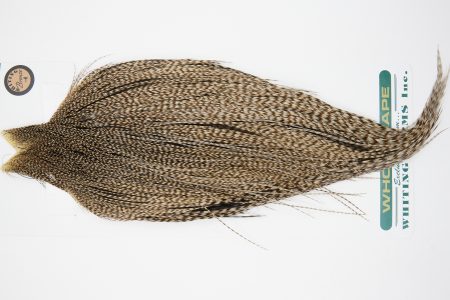 10898 Hebert Dry Fly Hackle Bronze Grade Rooster Cape Dun Grizzly Ties Size 8-22