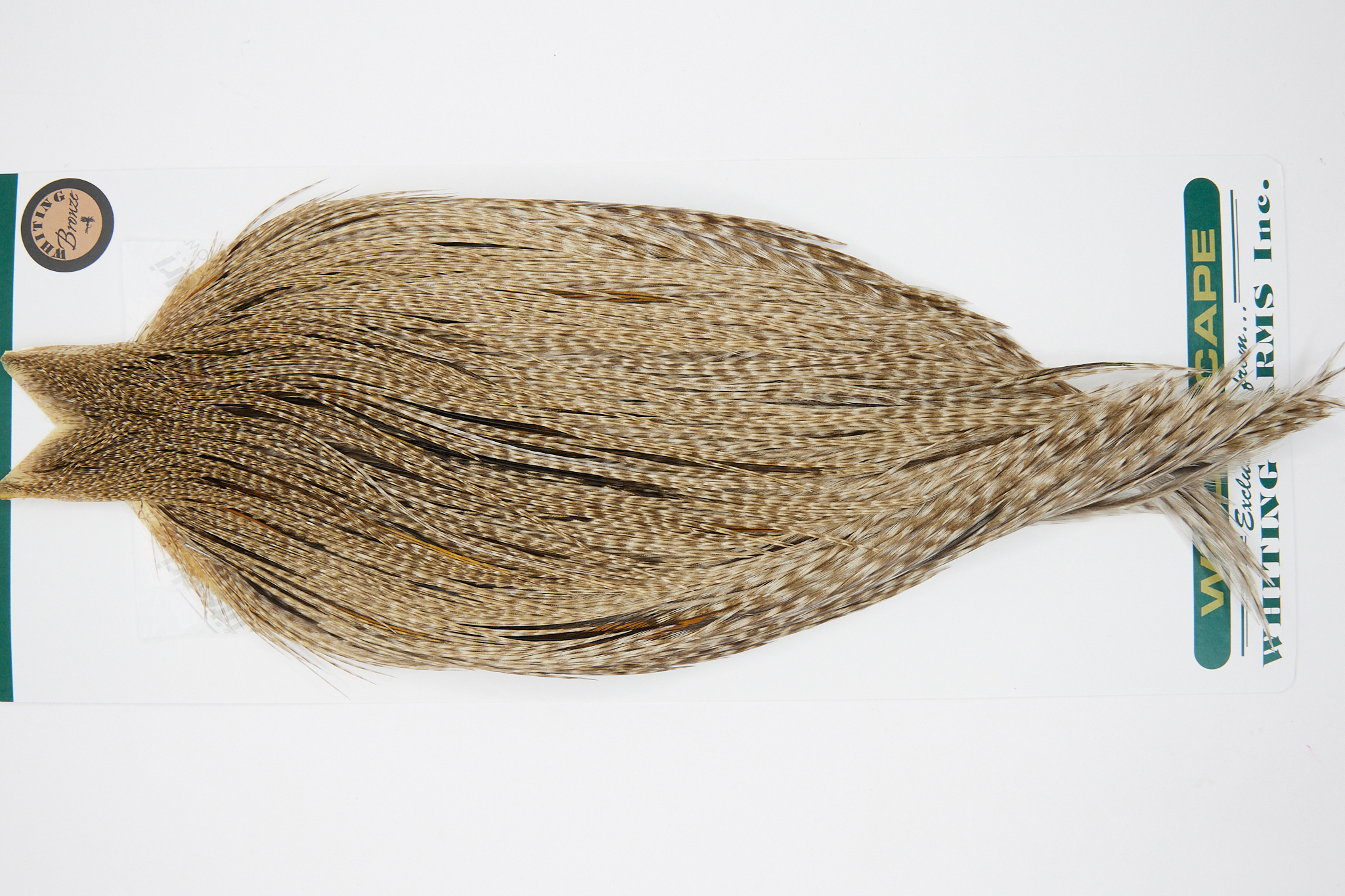 10899 Hebert Dry Fly Hackle Bronze Grade Rooster Cape Dun Grizzly Ties Size 8-20