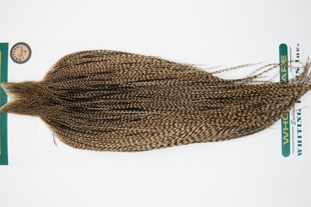 10900 Hebert Dry Fly Hackle Bronze Grade Rooster Cape Dun Grizzly Ties Size 8-22