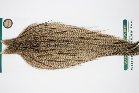 10901 Hebert Dry Fly Hackle Bronze Grade Rooster Cape Dun Grizzly Ties Size 10-24