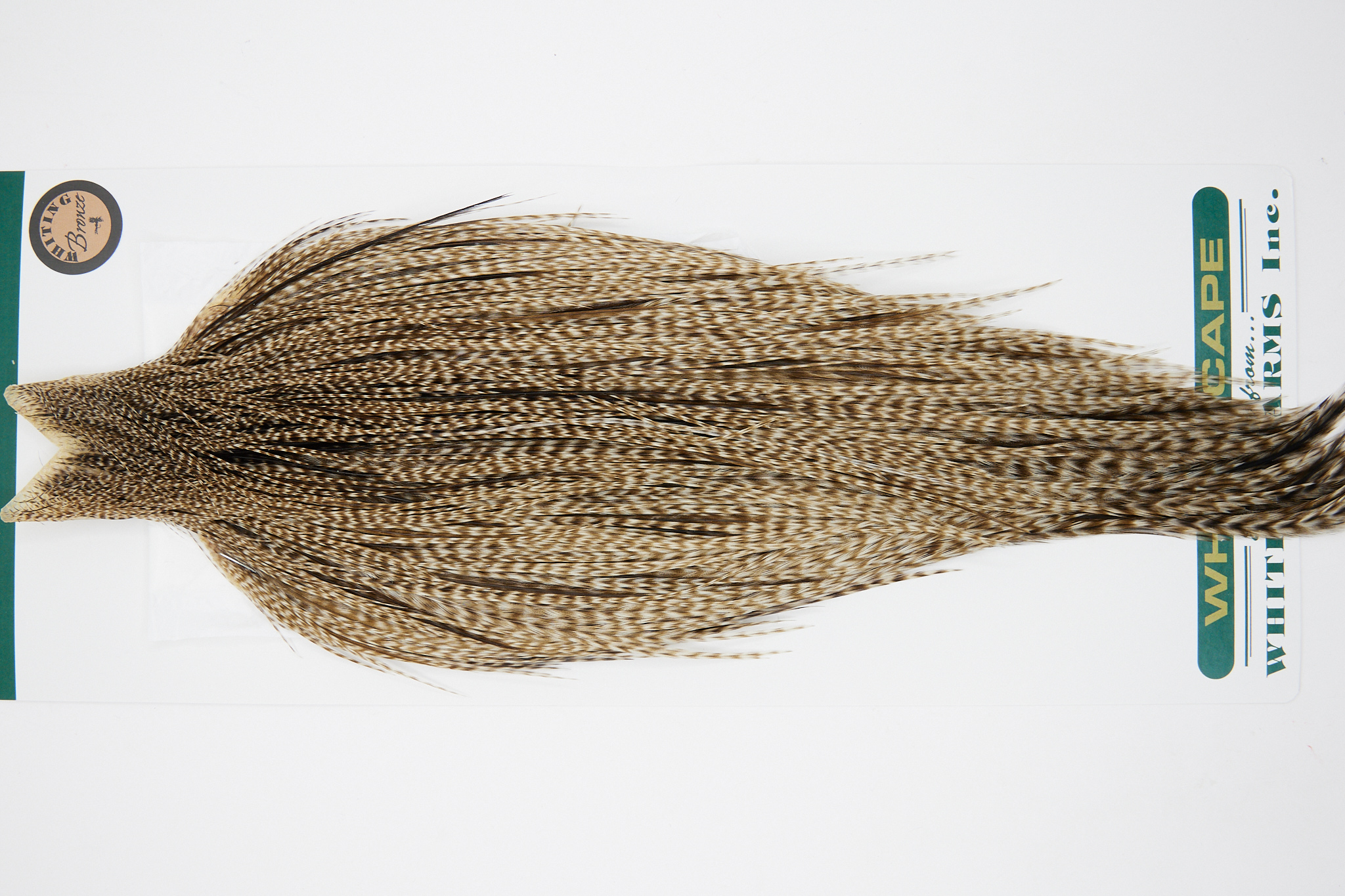 10901 Hebert Dry Fly Hackle Bronze Grade Rooster Cape Dun Grizzly Ties Size 10-24