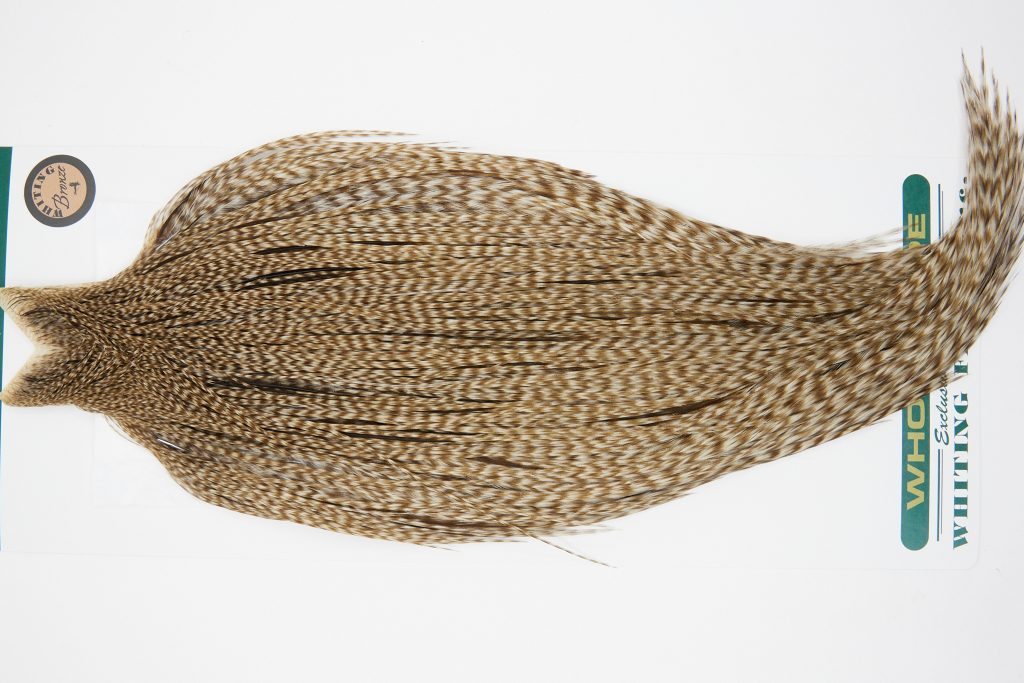 10902 Hebert Dry Fly Hackle Bronze Grade Rooster Cape Dun Grizzly Ties Size 10-22