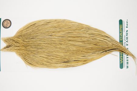 10908 Hebert Dry Fly Hackle Bronze Grade Rooster Cape Light Ginger Ties Size 8-24