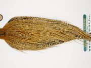 10909 Hebert Dry Fly Hackle Bronze Grade Rooster Cape Medium Barred Ginger Ties Size 8-22