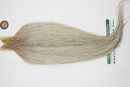 10915 Hebert Dry Fly Hackle Bronze Grade Rooster Cape Light Grey Dun Ties Size 8-20