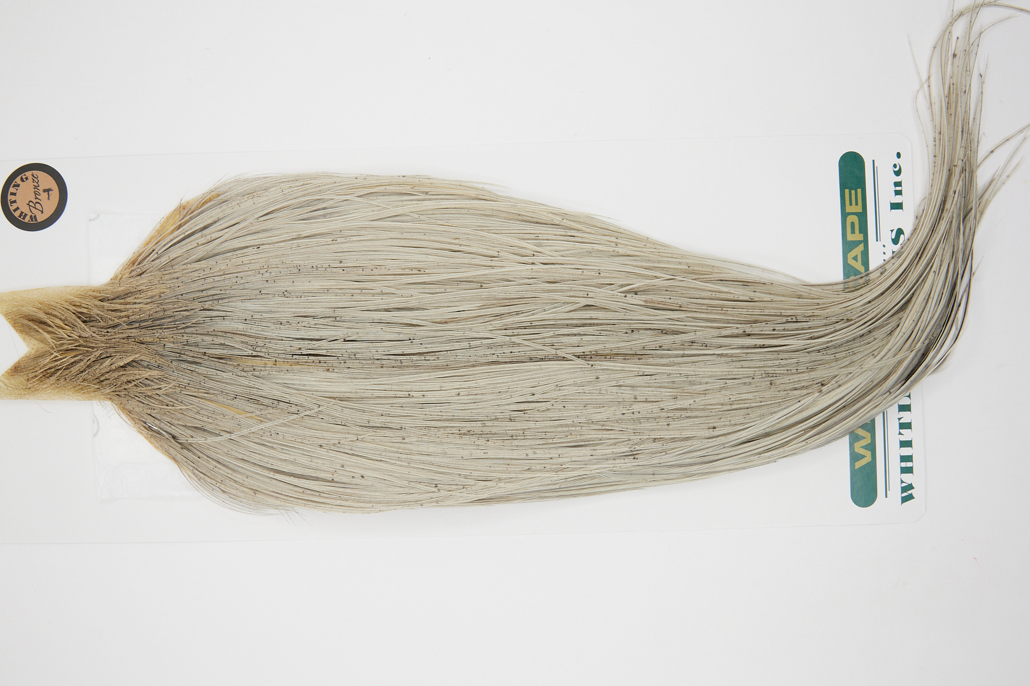 10915 Hebert Dry Fly Hackle Bronze Grade Rooster Cape Light Grey Dun Ties Size 8-20