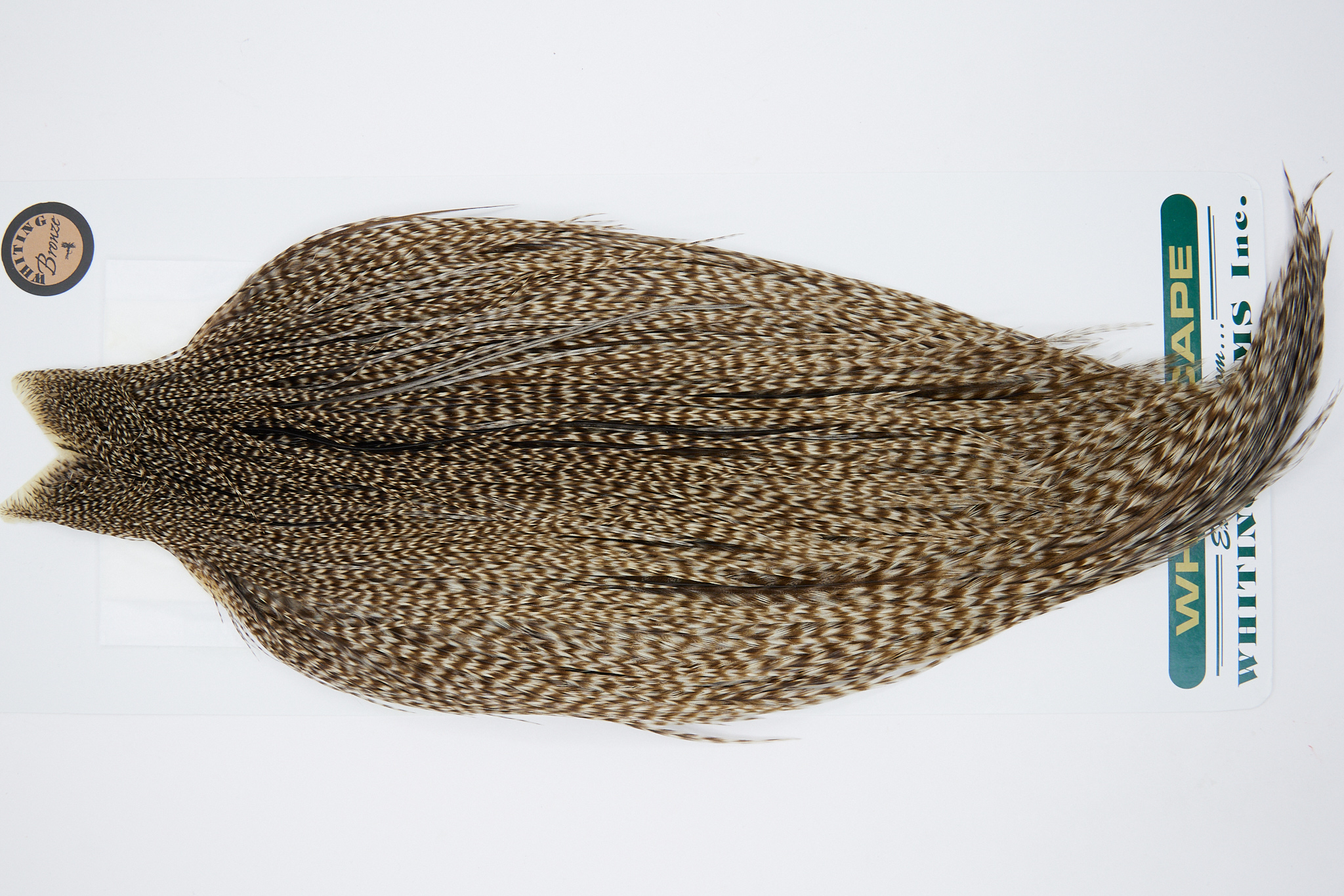 10919 Hebert Dry Fly Hackle Bronze Grade Rooster Cape Dun Grizzly Ties Size 8-24