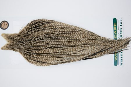 10920 Hebert Dry Fly Hackle Bronze Grade Rooster Cape Dun Grizzly Ties Size 8-18