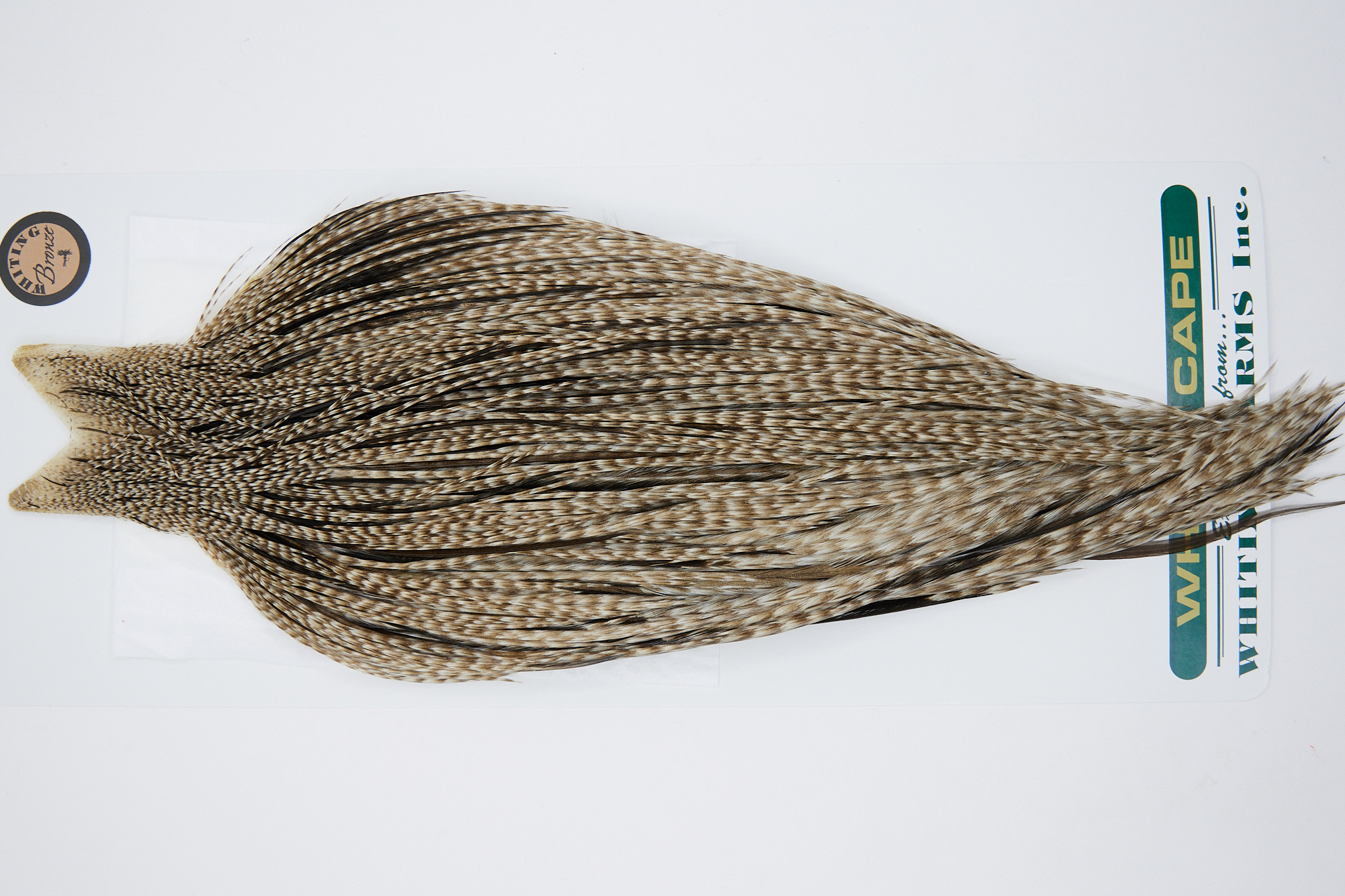 10920 Hebert Dry Fly Hackle Bronze Grade Rooster Cape Dun Grizzly Ties Size 8-18