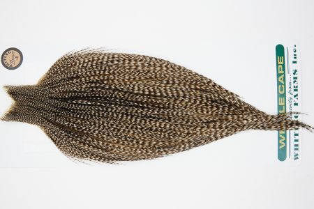 10924 Hebert Dry Fly Hackle Bronze Grade Rooster Cape Dun Grizzly Ties Size 8-20