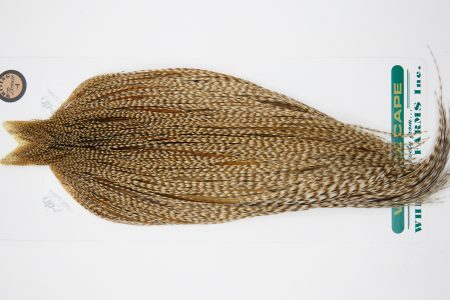 10926 Hebert Dry Fly Hackle Bronze Grade Rooster Cape Dun Grizzly Ties Size 10-24