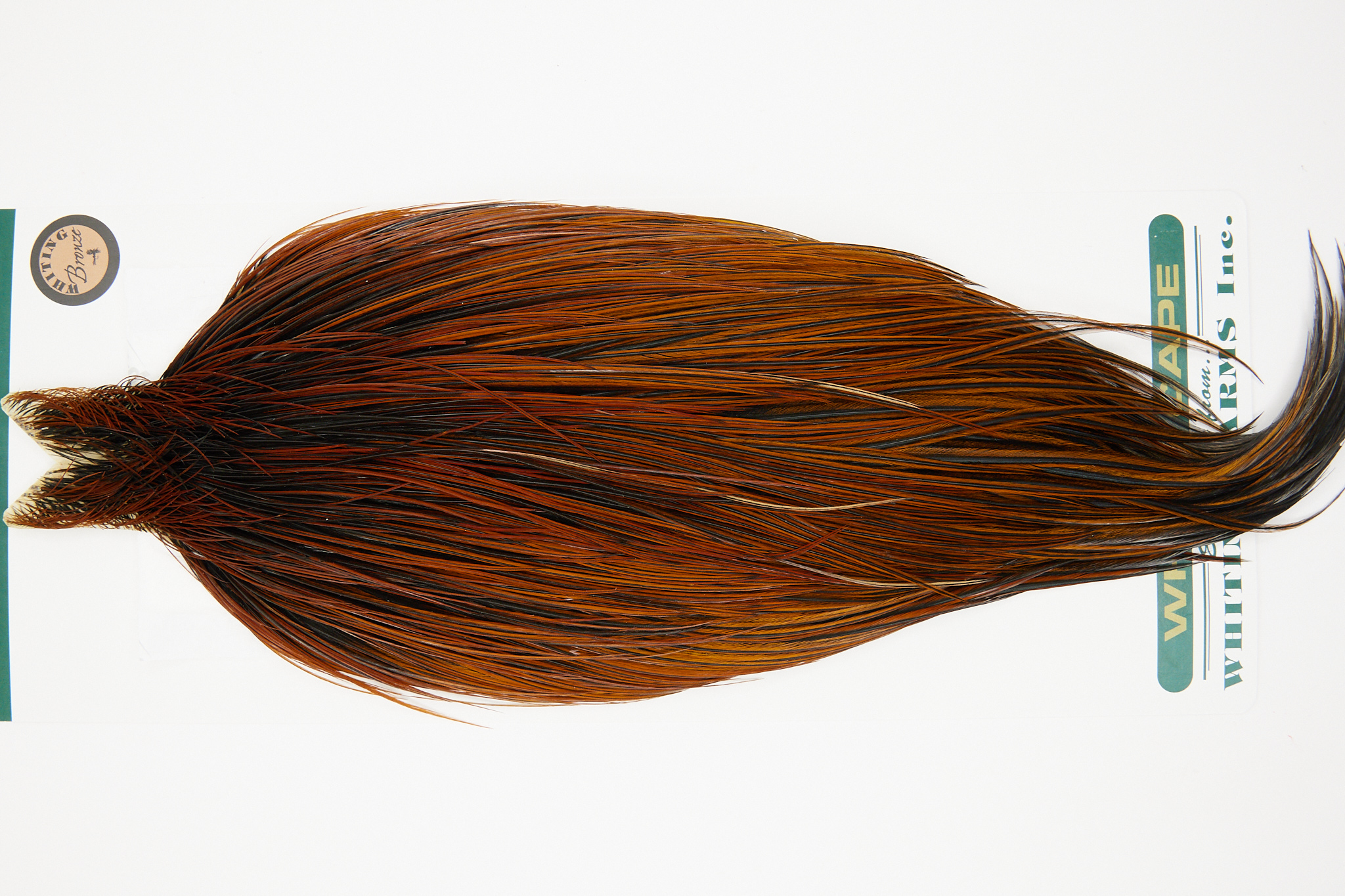 10930 Hebert Dry Fly Hackle Bronze Grade Rooster Cape Medium Brown Ties Size 8-22