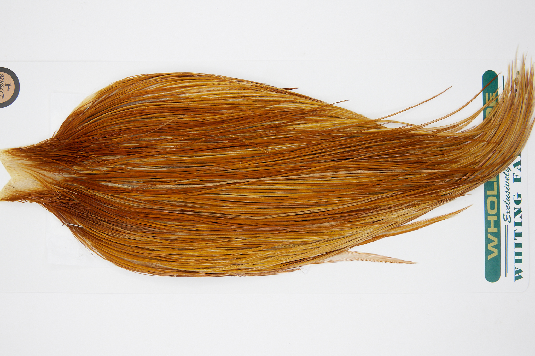 10940 Hebert Dry Fly Hackle Bronze Grade Rooster Cape Medium Ginger Ties Size 8-20