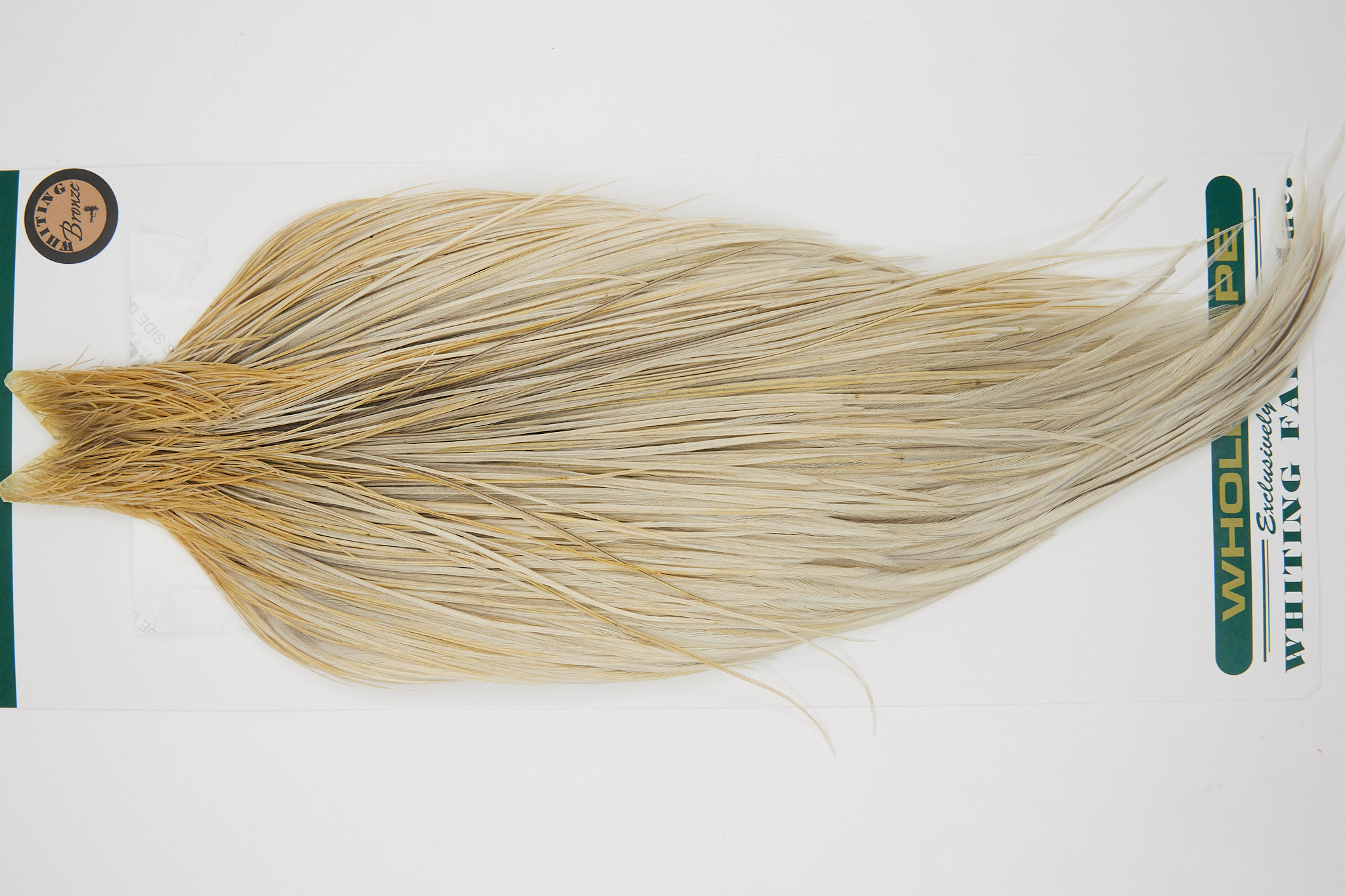 10941 Hebert Dry Fly Hackle Bronze Grade Rooster Cape Pale Watery Dun Ties Size 10-20