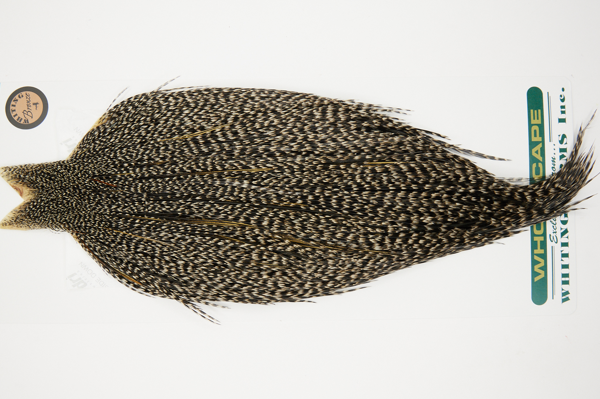 10946 Hebert Dry Fly Hackle Bronze Grade Rooster Cape Grizzly Variant Ties Size 8-20