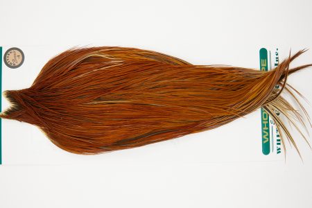 10950 Hebert Dry Fly Hackle Bronze Grade Rooster Cape Light Brown Ties Size 10-20