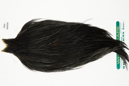 10959 Hebert Dry Fly Hackle Pro Grade Rooster Cape Black Ties Size 10-22