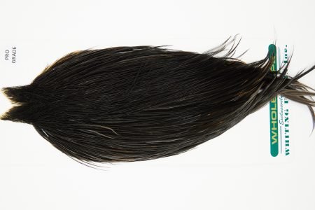 10962 Hebert Dry Fly Hackle Pro Grade Rooster Cape Black Ties Size 8-18