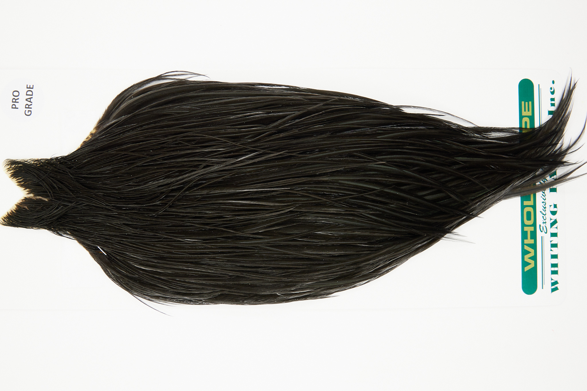 10964 Hebert Dry Fly Hackle Pro Grade Rooster Cape Black Ties Size 8-22