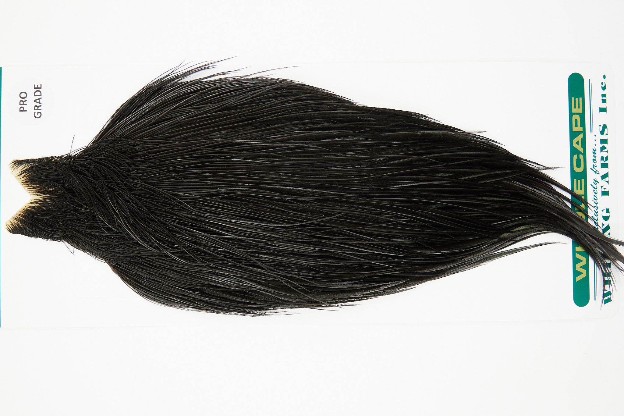 10971 Hebert Dry Fly Hackle Pro Grade Rooster Cape Black Ties Size 10-20