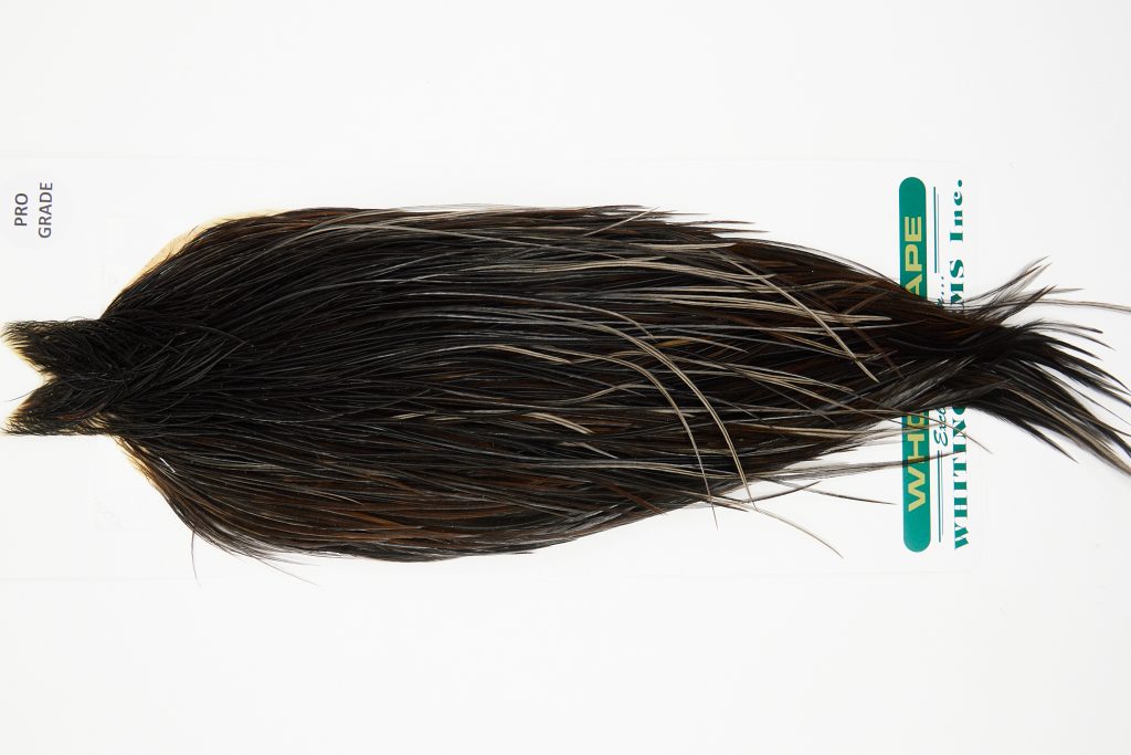 10972 Hebert Dry Fly Hackle Pro Grade Rooster Cape Black Ties Size 10-22