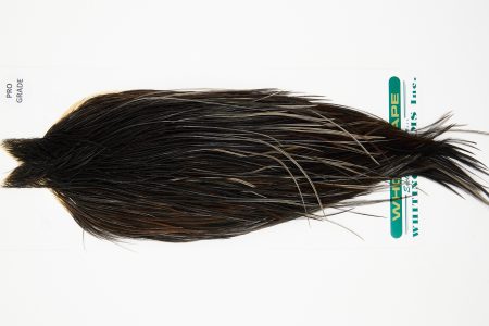 10972 Hebert Dry Fly Hackle Pro Grade Rooster Cape Black Ties Size 10-22