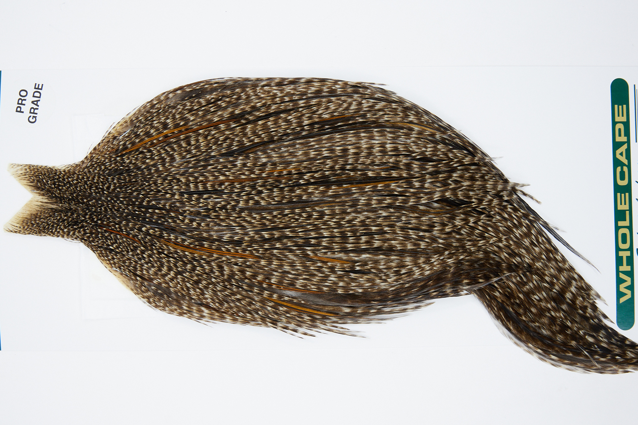 10974 Hebert Dry Fly Hackle Pro Grade Rooster Cape Dun Grizzly Ties Size 8-22