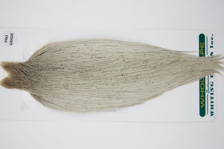 10985 Hebert Dry Fly Hackle Pro Grade Rooster Cape Light Grey Dun Ties Size 8-22