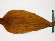 10995 Hebert Dry Fly Hackle Pro Grade Rooster Saddle Light Brown Ties Size 10-22