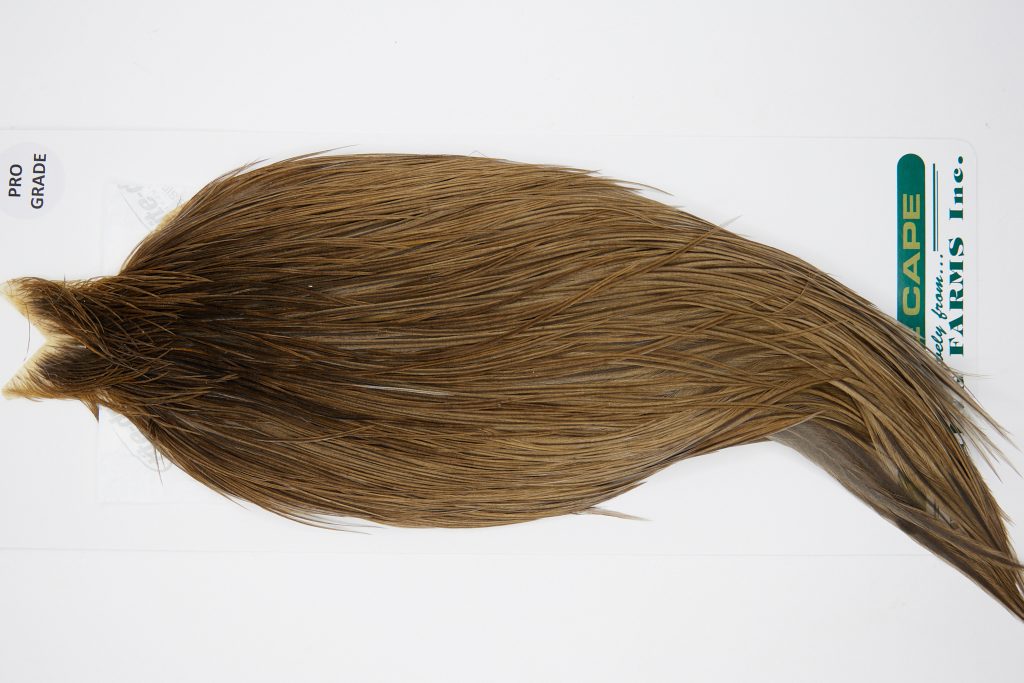 11004 Hebert Dry Fly Hackle Pro Grade Rooster Saddle Brown Grey Dun Ties Size 8-22