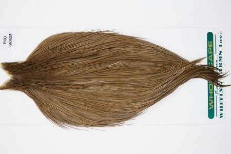 11006 Hebert Dry Fly Hackle Pro Grade Rooster Saddle Brown Grey Dun Ties Size 10-22