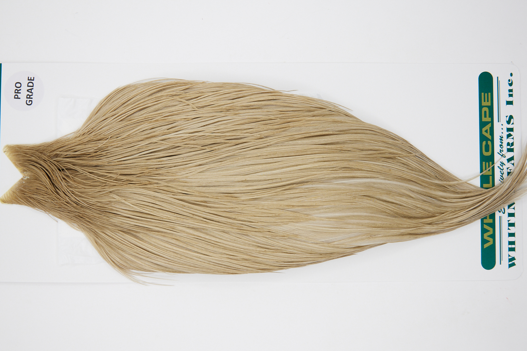 11010 Hebert Dry Fly Hackle Pro Grade Rooster Saddle Light Tan Dun Ties Size 10-20