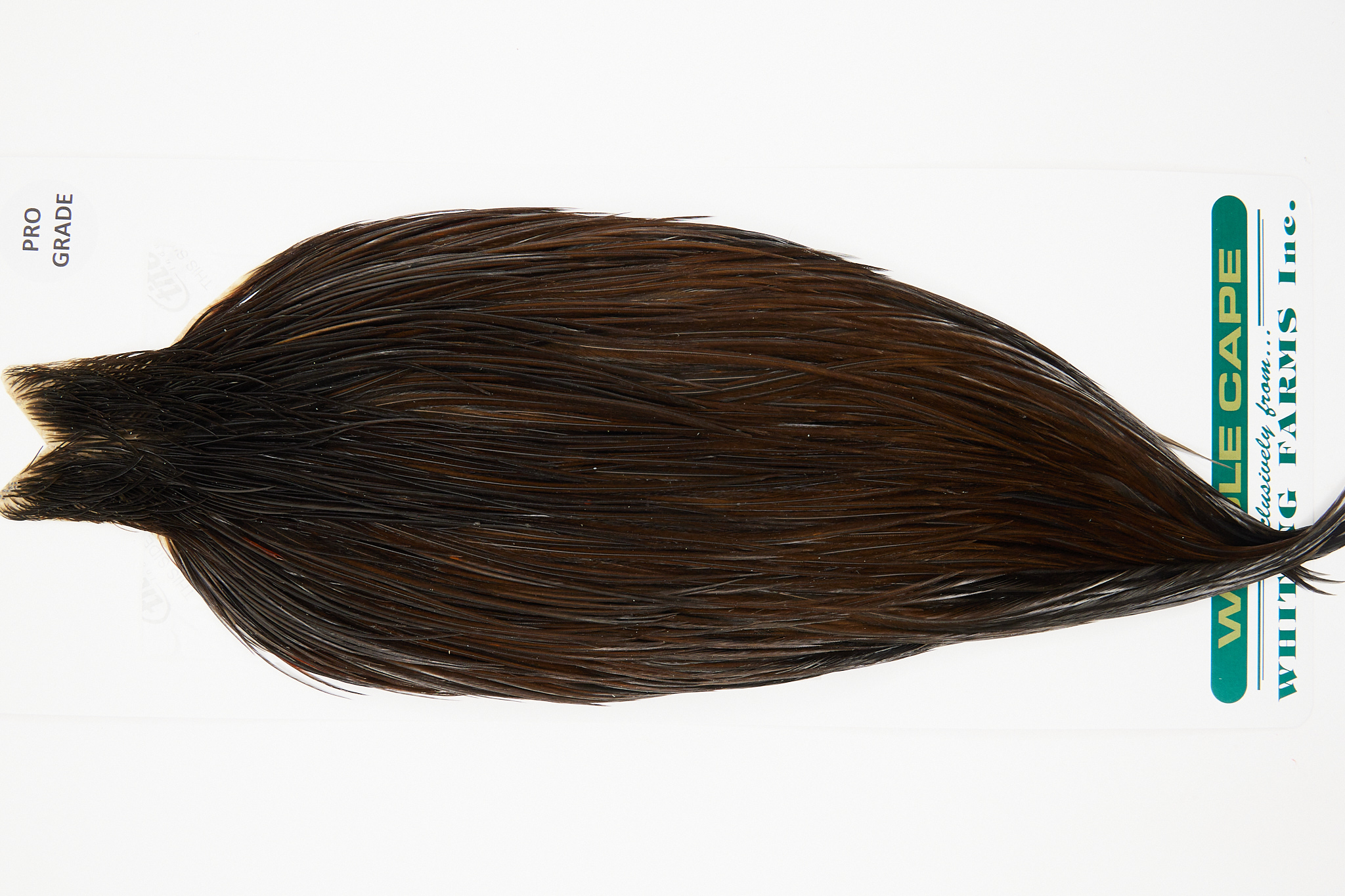 11022 Hebert Dry Fly Hackle Pro Grade Rooster Saddle Dark Brown Dun Ties Size 12-22