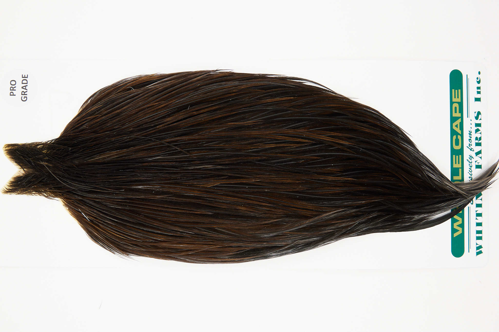 11024 Hebert Dry Fly Hackle Pro Grade Rooster Saddle Dark Brown Dun Ties Size 10-22