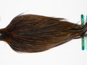 11033 Hebert Dry Fly Hackle Pro Grade Rooster Saddle Dark Brown Dun Ties Size 10-22