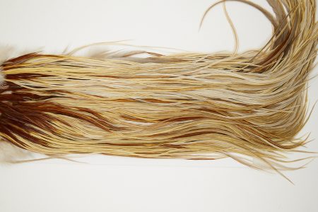 11069 Hebert Dry Fly Hackle Gold Grade Rooster Saddle Light Ginger Dun Ties Size 12-18