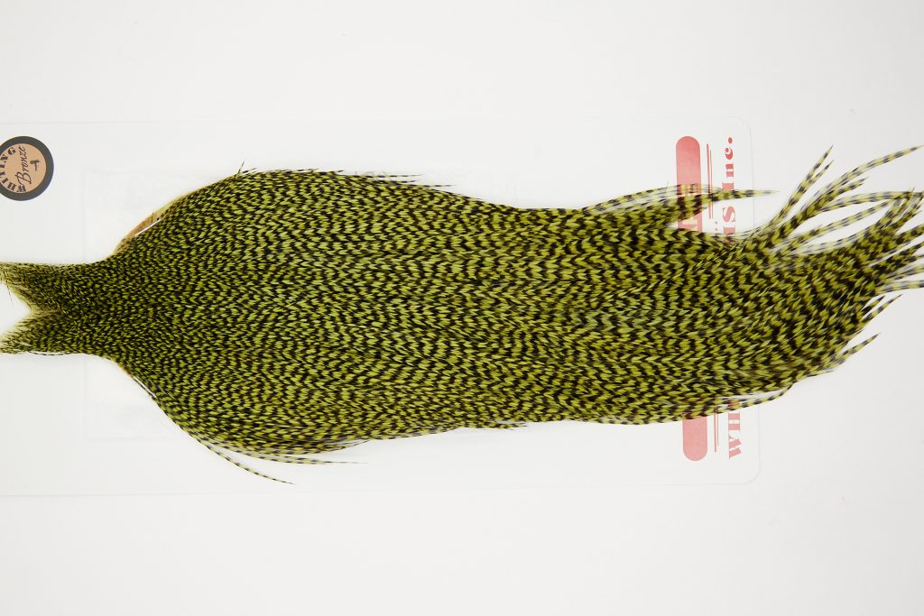 11072 Whiting Dry Fly Hackle Bronze Grade Rooster Cape Grizzly Olive Ties Size 10-22