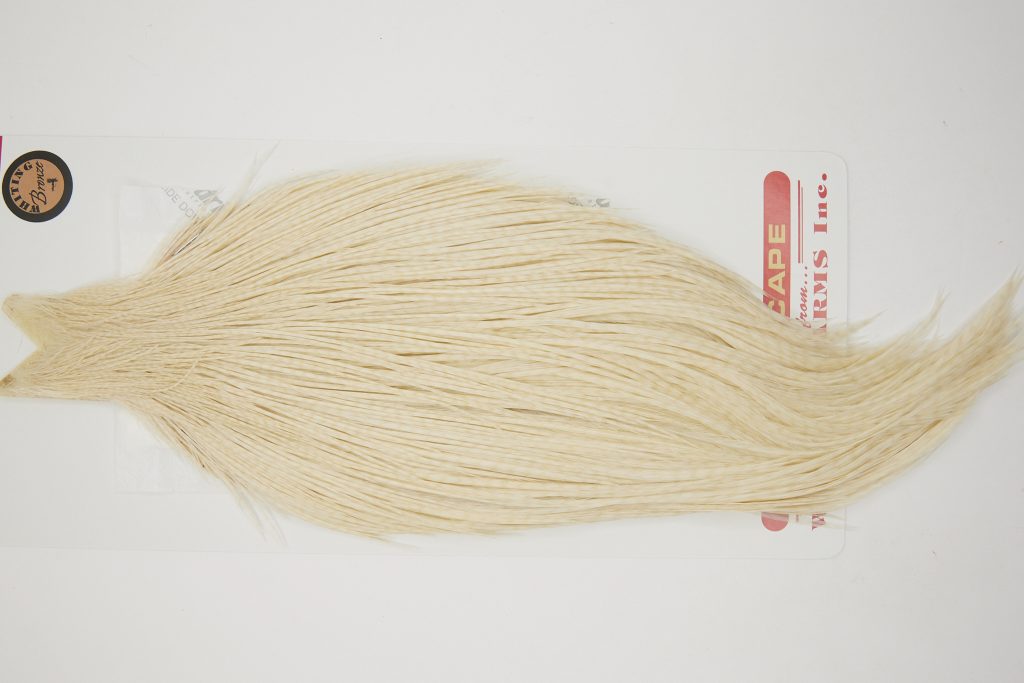 11073 Whiting Dry Fly Hackle Bronze Grade Rooster Cape White Ties Size 8-22