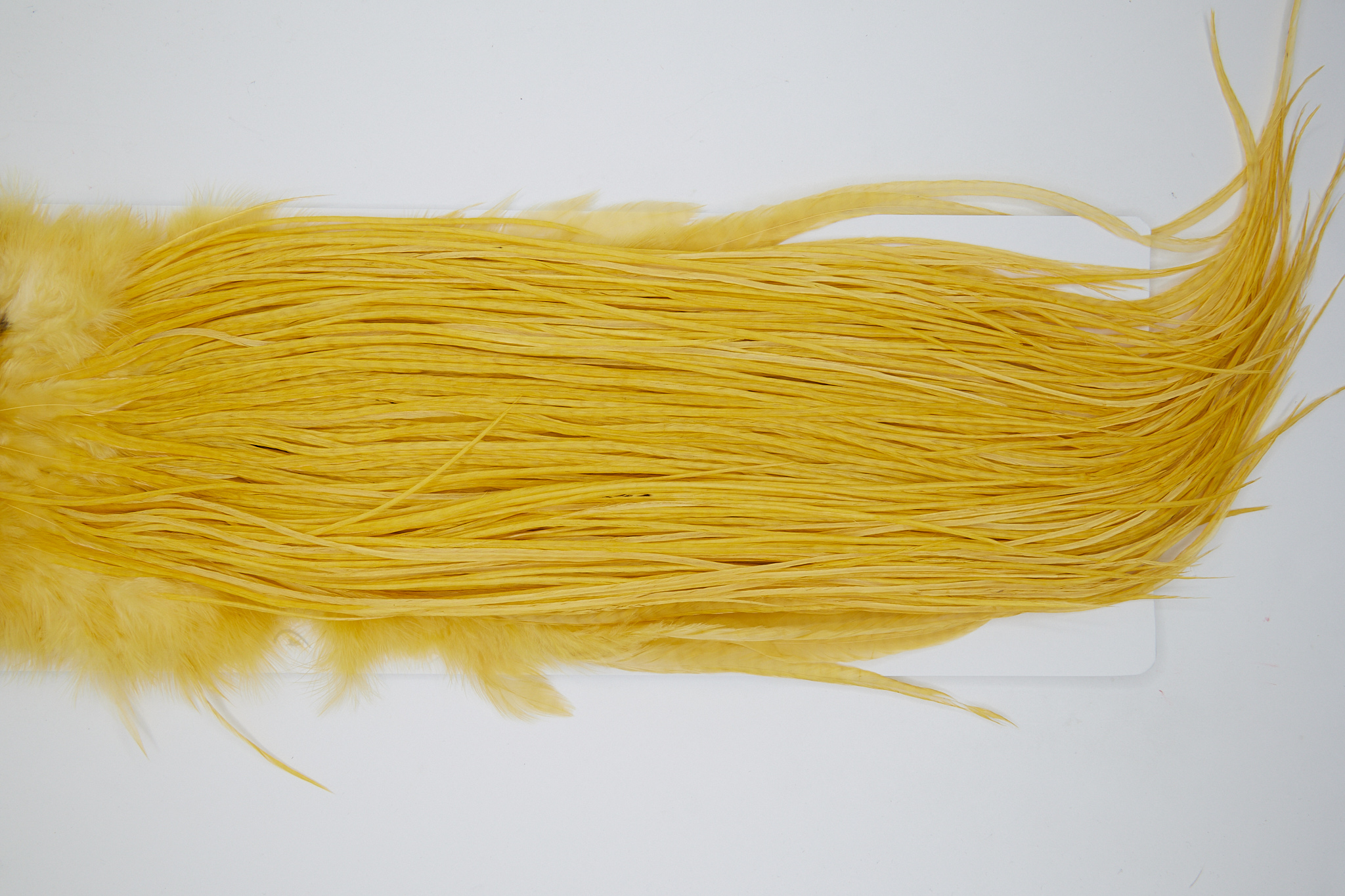 11076 Whiting Dry Fly Hackle Bronze Grade Rooster Saddle Golden Straw Ties Size 14-16