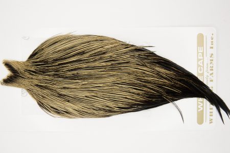 11083 Heritage Dry Fly Hackle Grade 1 Rooster Cape Vermiculated Badger Ties Size 10-22