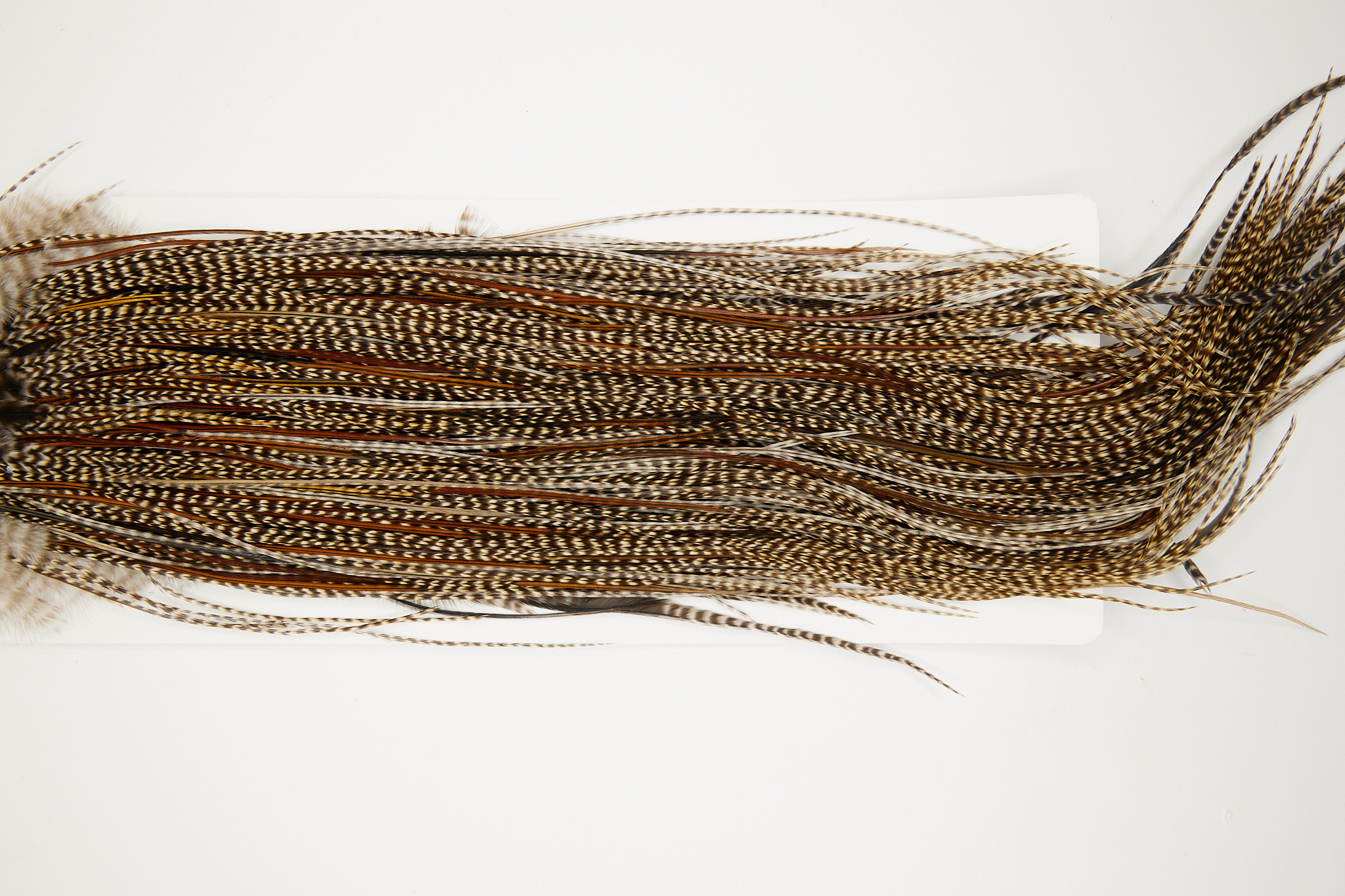 11090 Heritage Dry Fly Hackle Grade 3 Saddle Grizzly Variant Ties Size 14-16