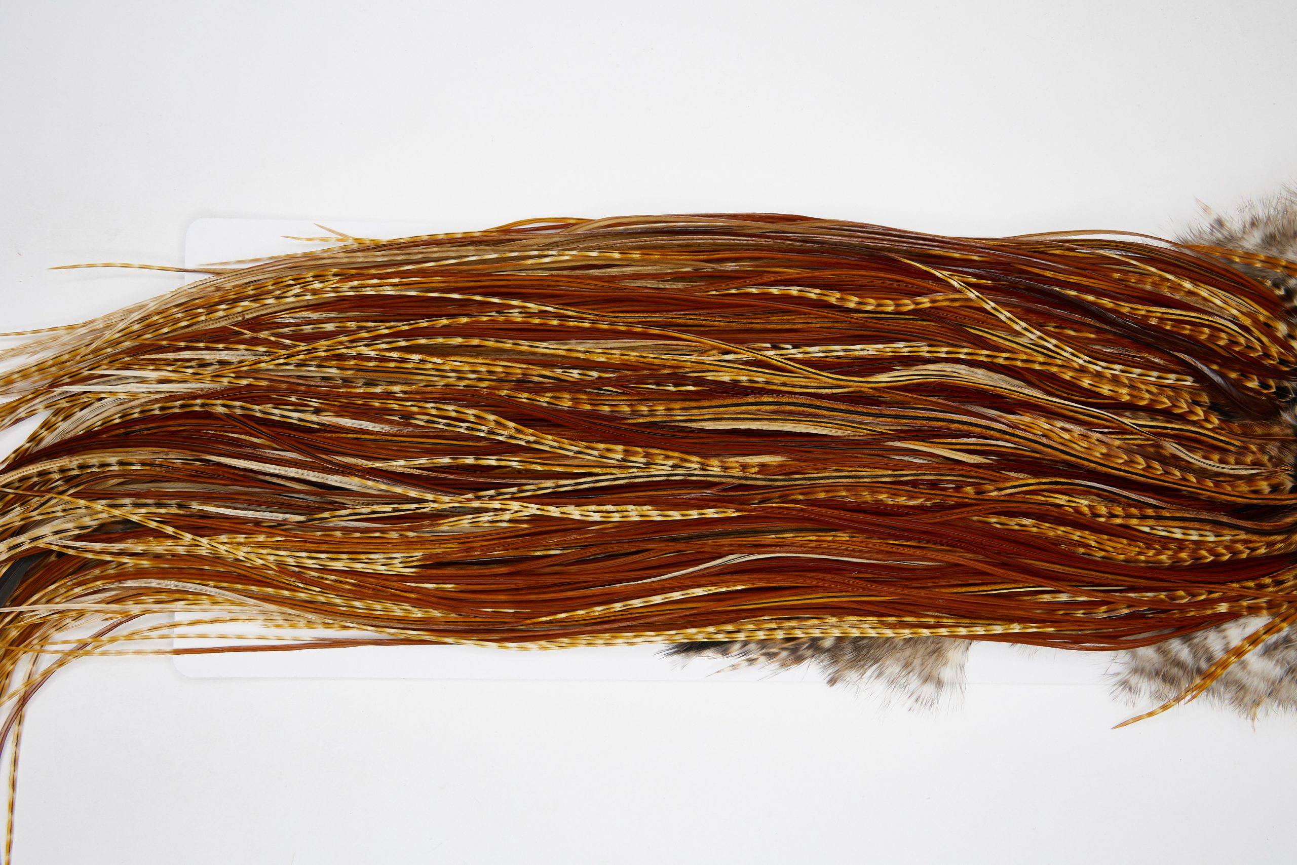 11096 Whiting Wet Fly Hackle Platinum Grade Midge Saddle Dark Barred Ginger Ties Size 14-18