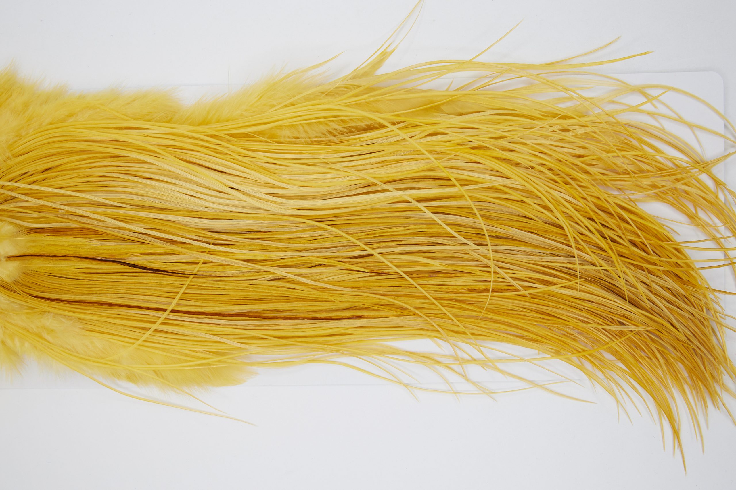 11128 Whiting Wet Fly Hackle Bronze Grade Midge Saddle Golden Straw Ties Size 18-20