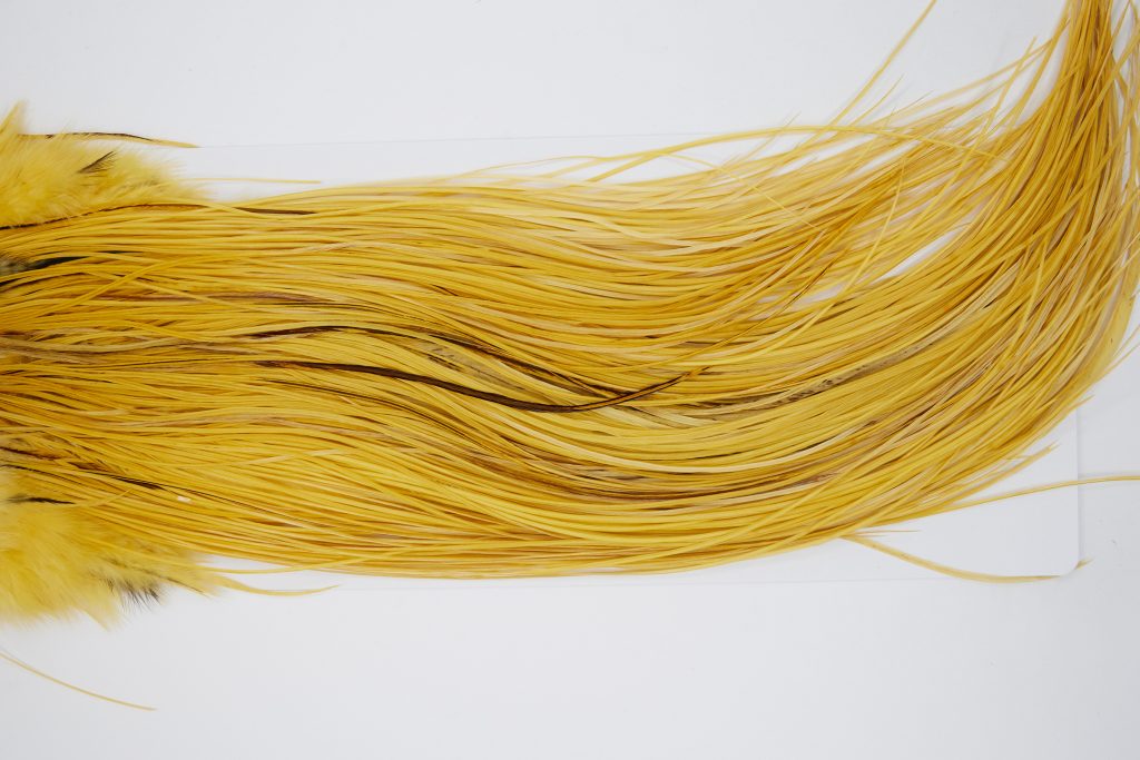 11129 Whiting Wet Fly Hackle Bronze Grade Midge Saddle Golden Straw Ties Size 16-18