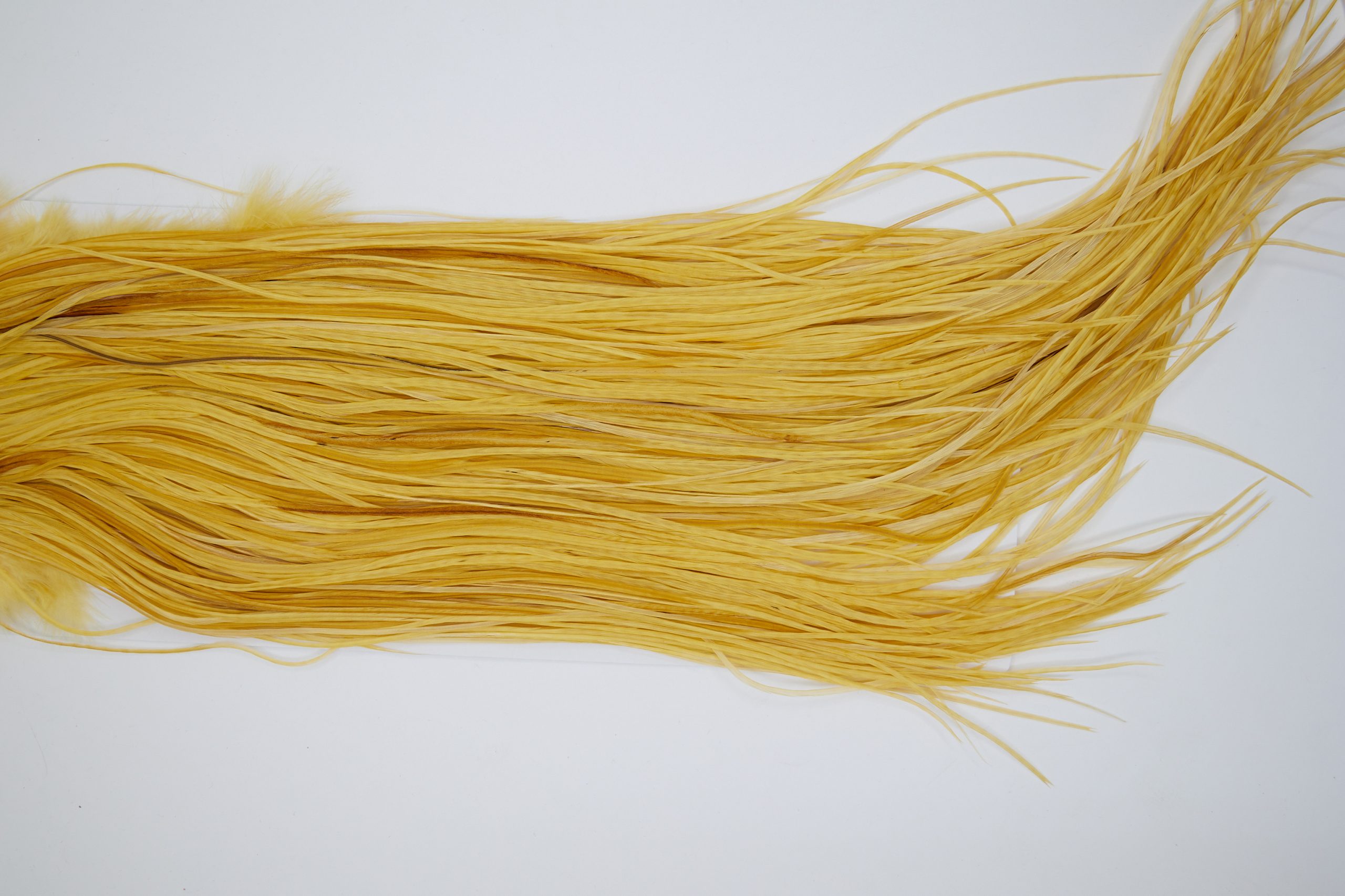 11175 Whiting Dry Fly Hackle Gold Grade Rooster Saddle Golden Straw Ties Size 14-18