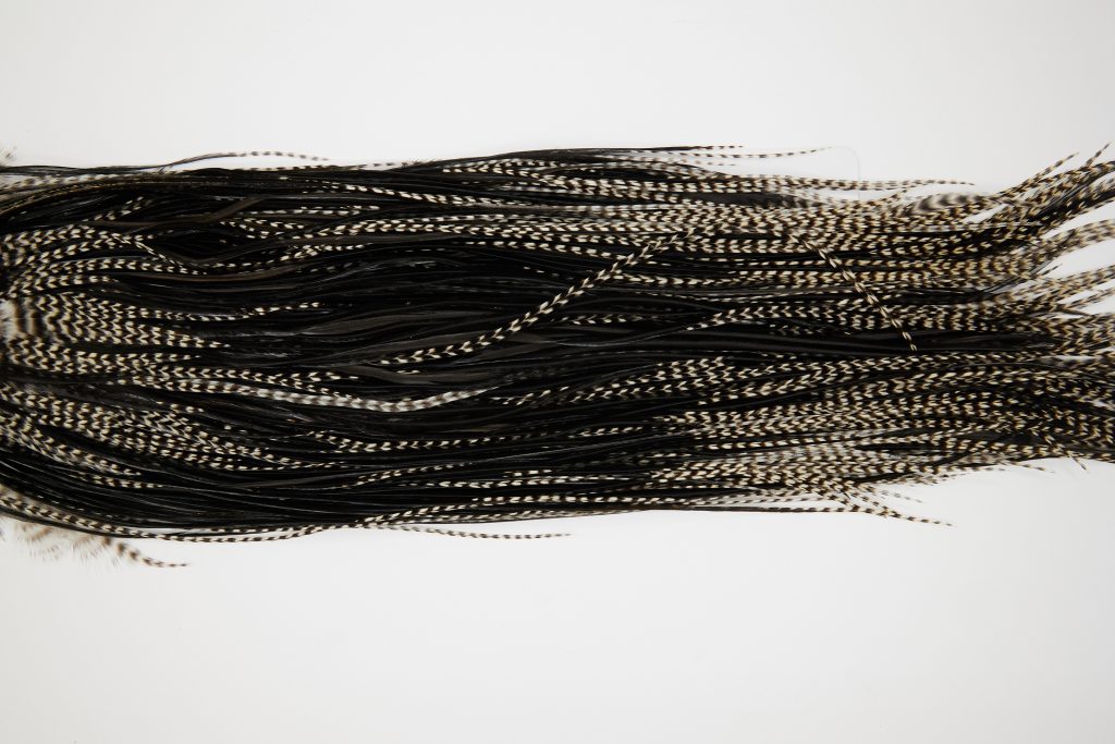 11184 Whiting Dry Fly Hackle Silver Grade Rooster Saddle Grizzly Variant Ties Size 12-14