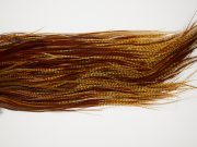 11185 Whiting Dry Fly Hackle Silver Grade Rooster Saddle Dark Barred Ginger Ties Size 12-16